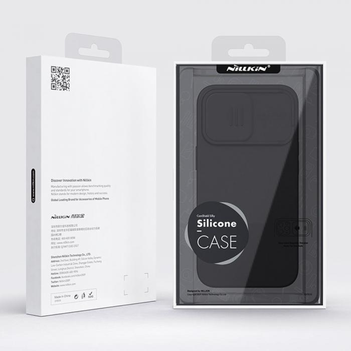 UTGATT1 - Nillkin CamShield Silky Silikon Skal iPhone 13 Pro - Svart