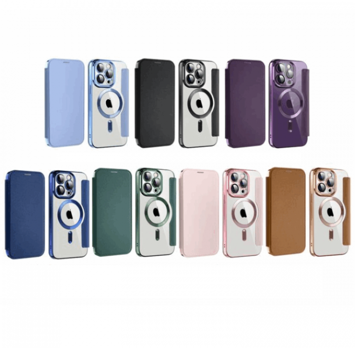 A-One Brand - iPhone 12 Pro Max Magsafe Plnboksfodral RFID Flip - Brun