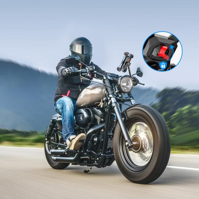 UTGATT1 - Joyroom Motorcykel Telefon Hllare - Svart