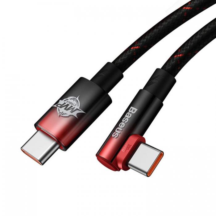 UTGATT5 - Baseus Elbow USB Typ-C Till Typ-C 100W Kabel 2M - Rd