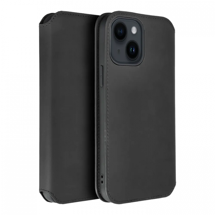 A-One Brand - iPhone 15 Pro Max Plnboksfodral Dual Pocket - Svart