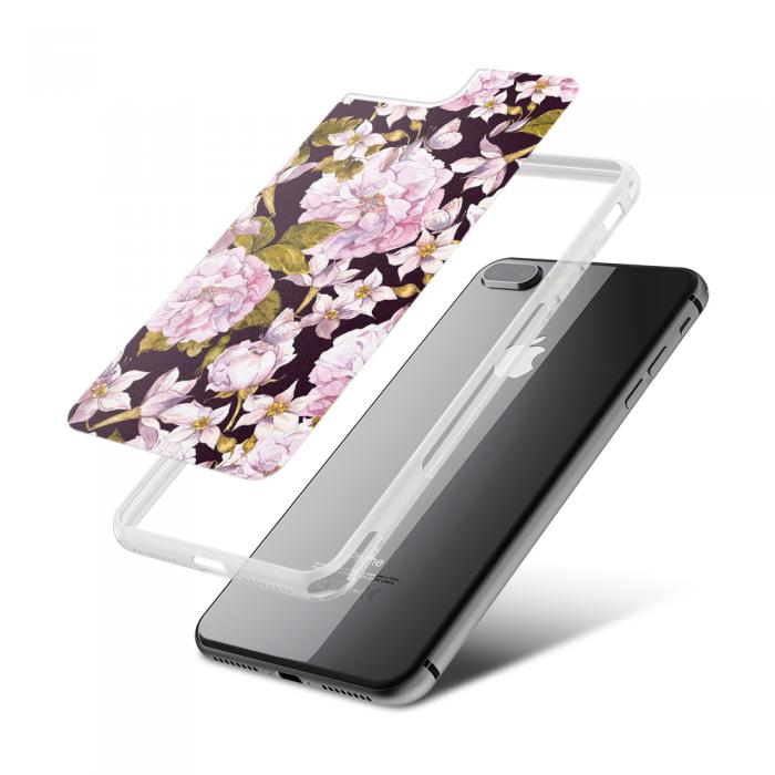 UTGATT5 - Fashion mobilskal till Apple iPhone 8 Plus - Hortensia - Svart