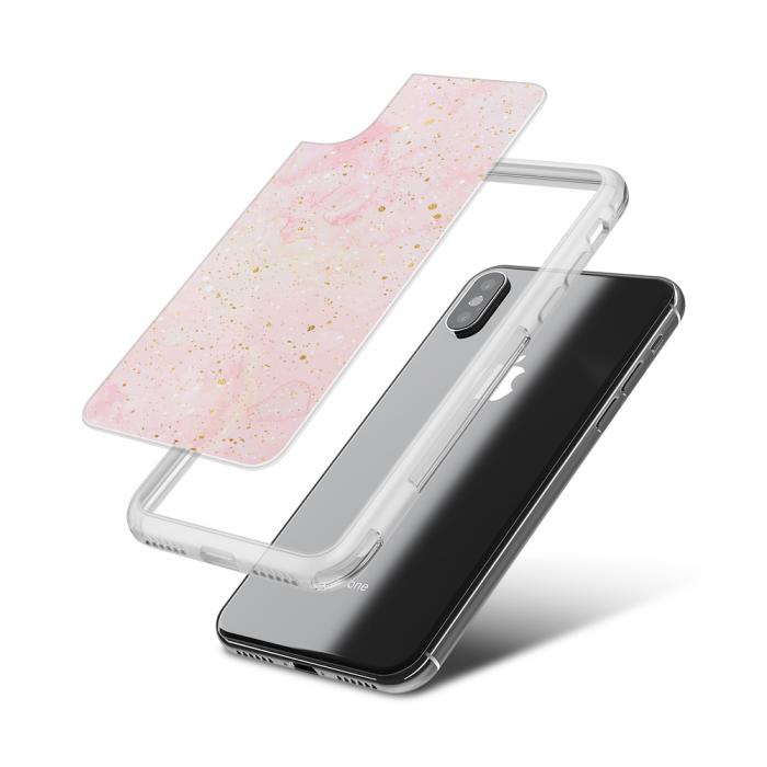 UTGATT5 - Fashion mobilskal till Apple iPhone X - Pink Marble