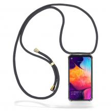 CoveredGear-Necklace - Boom Galaxy A50 mobilhalsband skal - Grey Cord