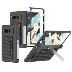A-One Brand - Google Pixel Fold Mobilskal Korthållare Kickstand - Carbon