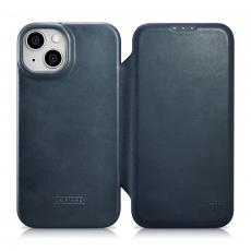 ICARER - iCarer iPhone 14 Plus Plånboksfodral Magsafe Läder - Blå