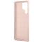 Guess - Guess Galaxy S23 Ultra Skal Silicone Script Metal Logo - Rosa