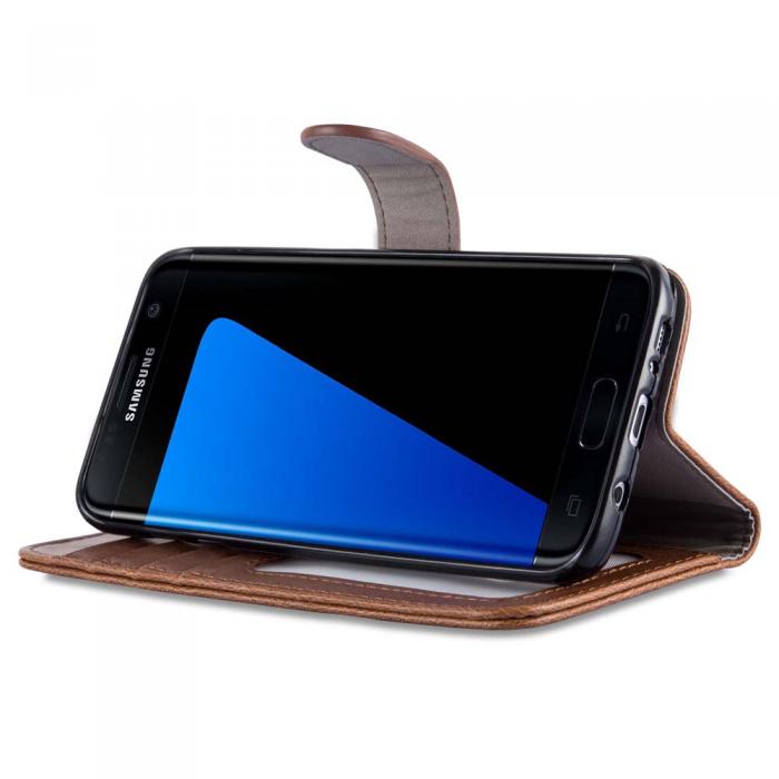 UTGATT5 - CoveredGear Signature Plnboksfodral till Samsung Galaxy S7 Edge - Brun