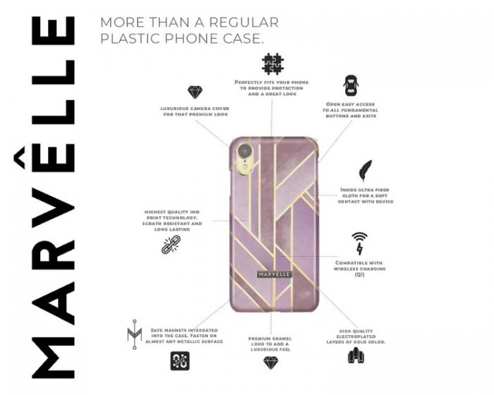 UTGATT4 - Marvlle iPhone 6/7/8/SE 2020 Magnetiskt Skal - Gatsby Golden Leaves