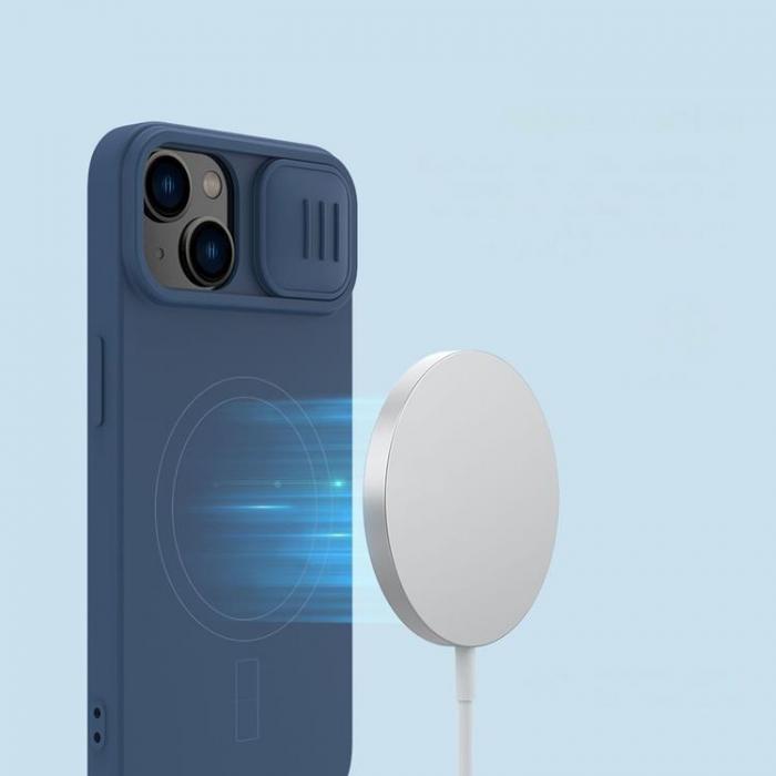 Nillkin - Nillkin iPhone 15 Mobilskal CamShield Silky Silikon - Ljusgrn