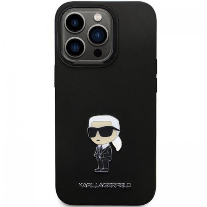 KARL LAGERFELD - KARL LAGERFELD iPhone 13 Pro Max Mobilskal Silikon Ikonik Metal Pin