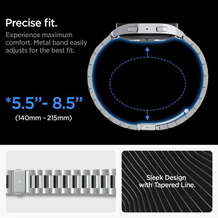 Spigen - Spigen Galaxy Watch 6 (44mm) Modern Fit - Silver