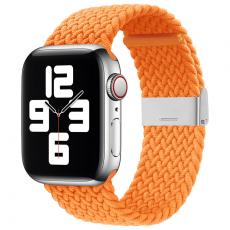 A-One Brand - Apple Watch 2/3/4/5/6/7/SE/Ultra (42/44/45/49mm) Armband Braided Tyg - Orange