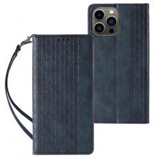 OEM - iPhone 13 Pro Max Plånboksfodral Magnet Strap - Blå