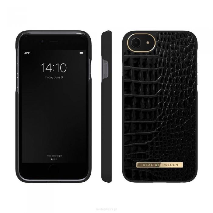 UTGATT5 - Ideal Atelier Skal iPhone 7/8/SE 2020 Neo - Noir Croco Svart
