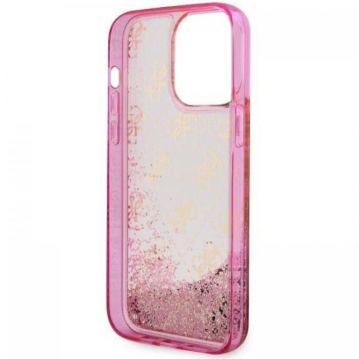 Guess - Guess iPhone 14 Pro Max Mobilskal Liquid Glitter 4G - Rosa