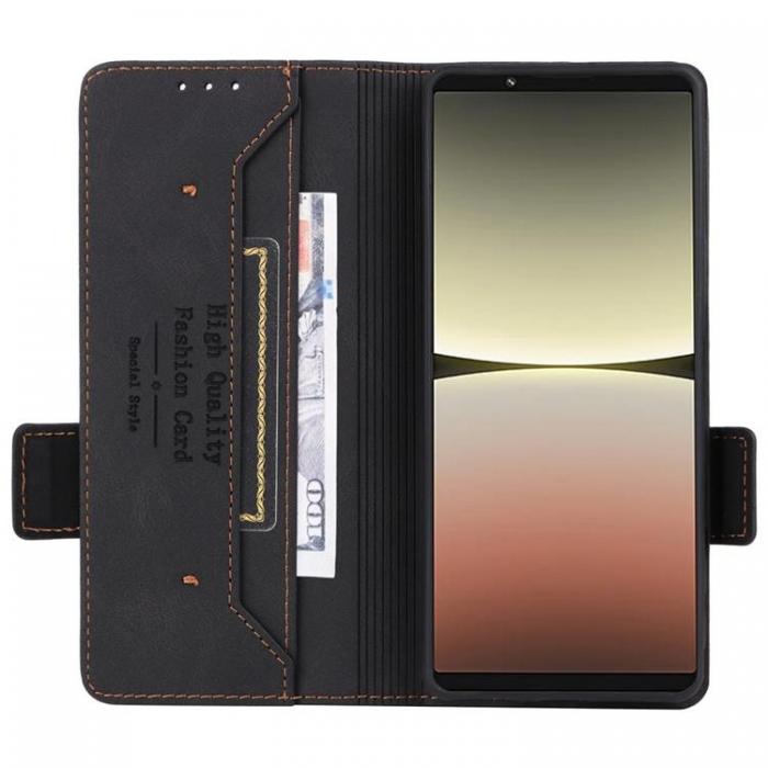 A-One Brand - Sony Xperia 5 IV Plnboksfodral Decor Magnetic Clasp - Svart
