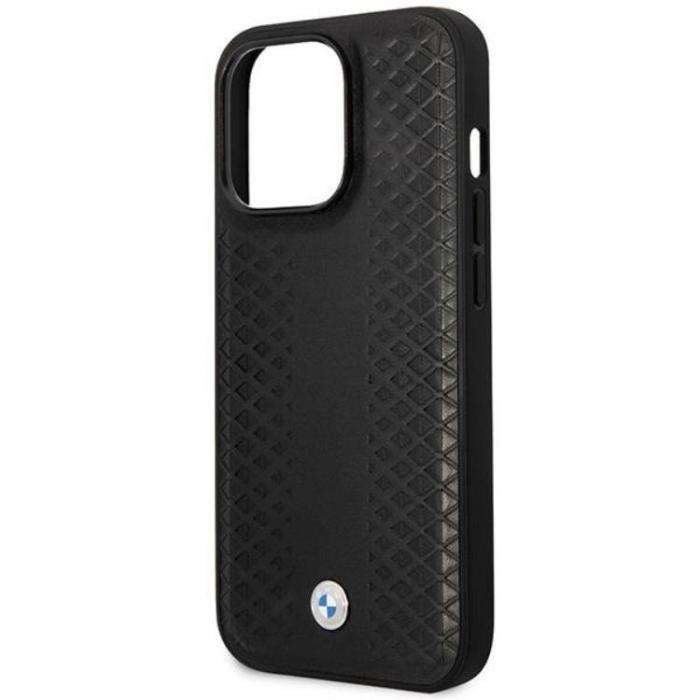 BMW - BMW iPhone 14 Pro Max Mobilskal Magsafe Lder Diamond Pattern