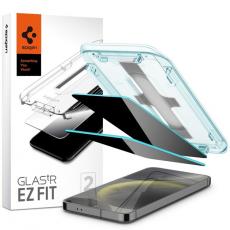Spigen - [2-Pack] Spigen Galaxy S24 Härdat glas Skärmskydd EZ-Fit Privacy