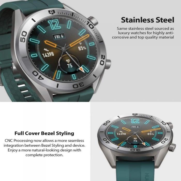 UTGATT5 - RINGKE Bezel Styling Huawei Watch Gt 2 46mm - Stainless Silver