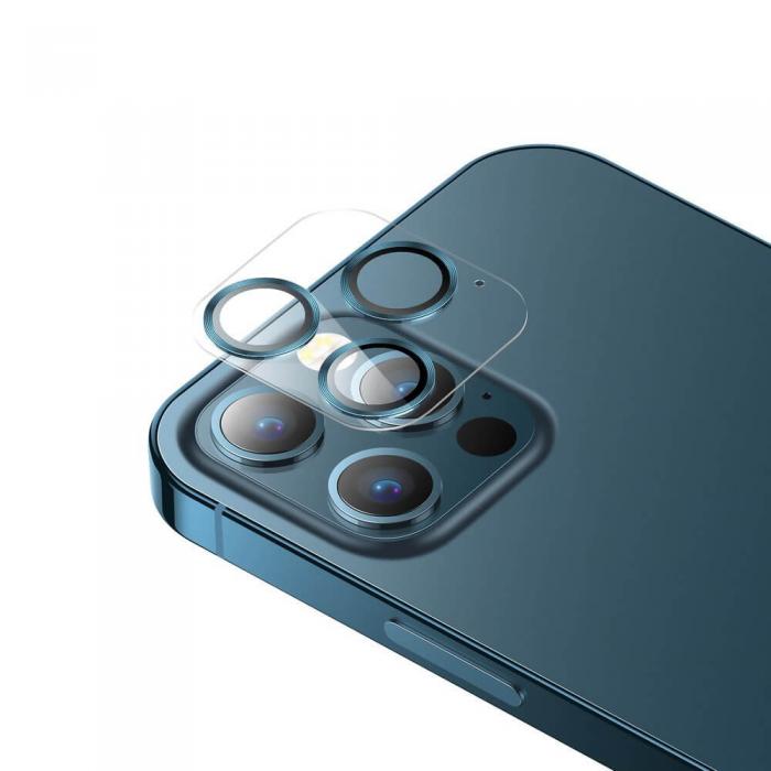 UTGATT4 - Joyroom Kamera Linsskydd i Hrdet Glas iPhone 12 Bl