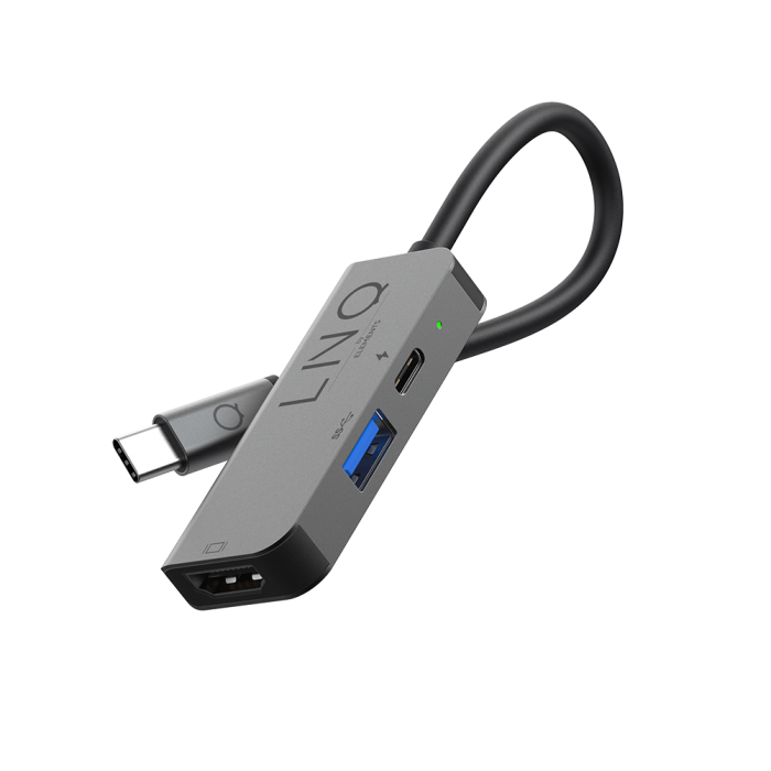 UTGATT1 - Elements 3 i 1 USB-C Multiport Hub - Aluminium Gr