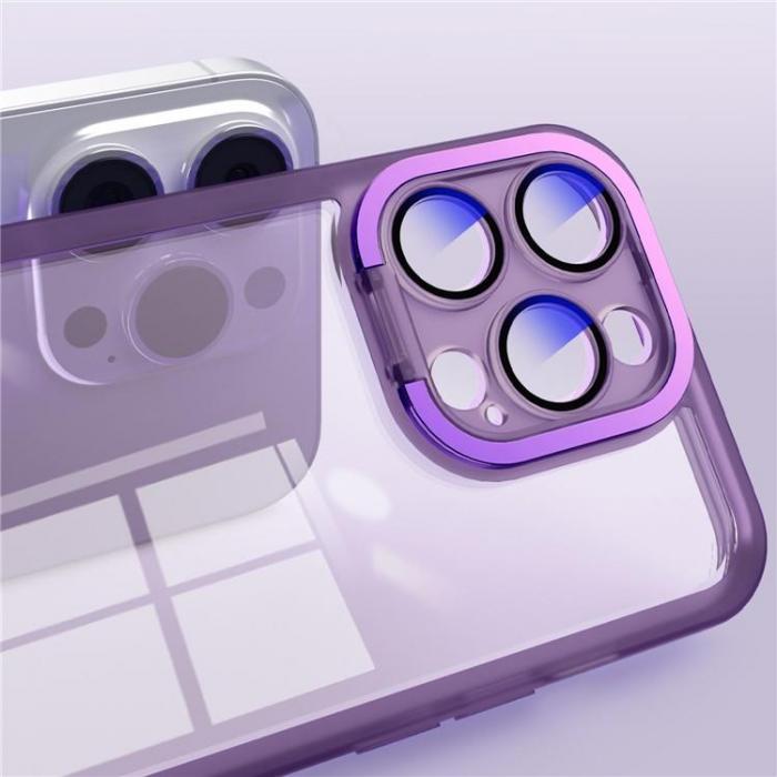A-One Brand - iPhone 15 Pro Max Mobilskal Electroplating Kickstand - Svart