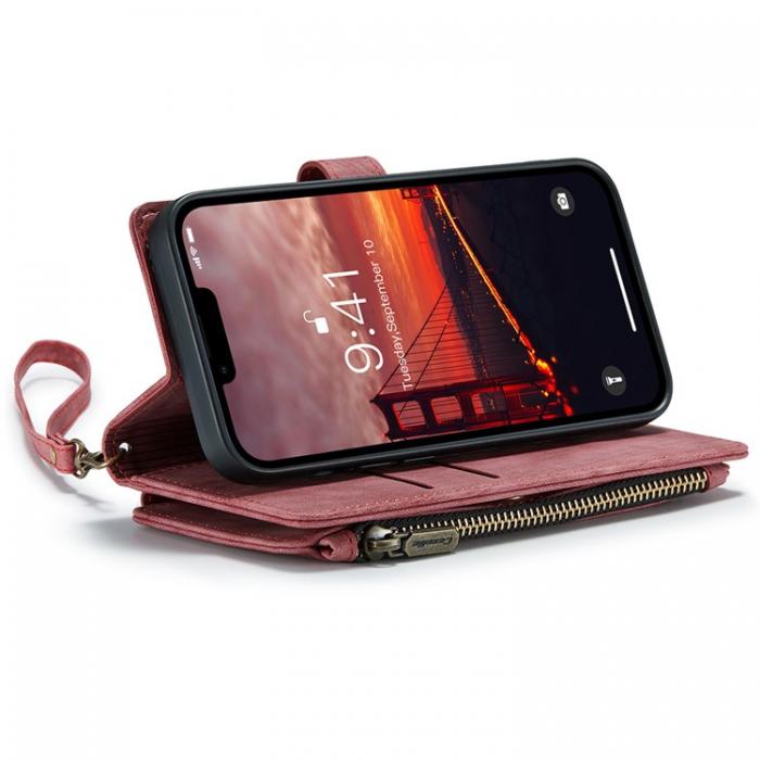 Caseme - CASEME iPhone 15 Plus Plnboksfodral C30 Zipper - Rd