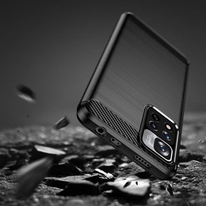 OEM - Carbon Flexible Skal Xiaomi Poco X4 NFC 5G - Svart