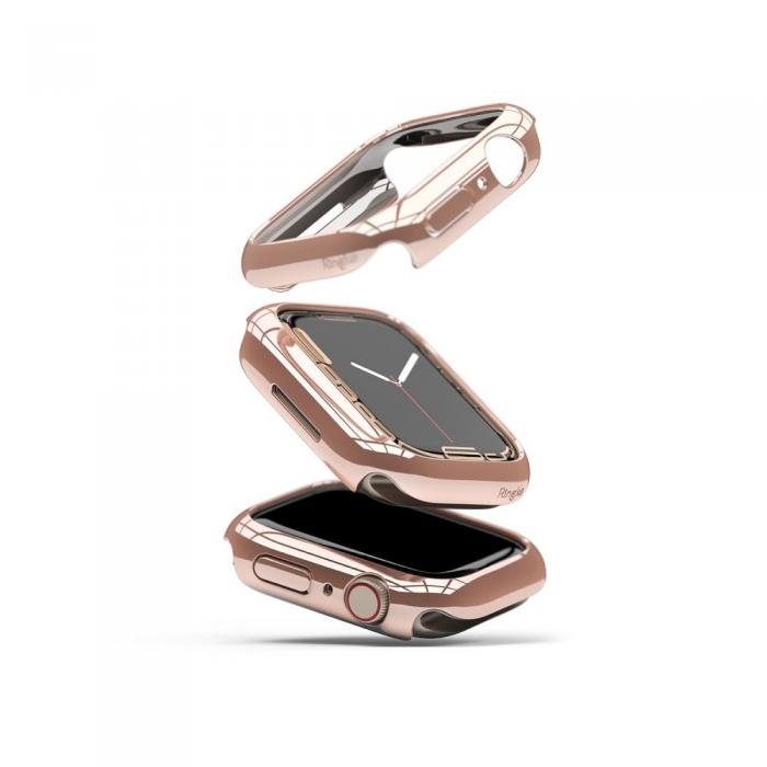 UTGATT5 - Ringke Slim Skal 2-Pack Apple Watch 7 41mm - Clear och Rosa Gold