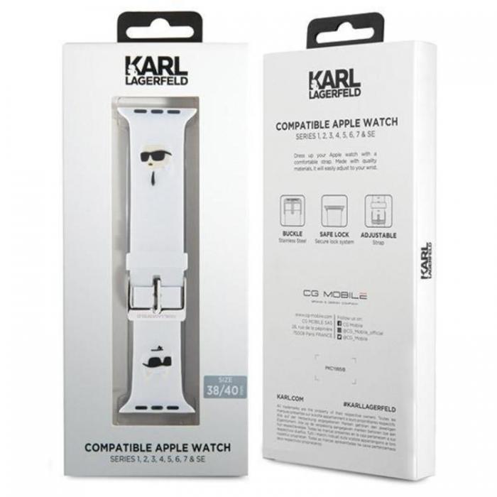 KARL LAGERFELD - Karl Lagerfeld Apple Watch (38/40/41mm) Band 3D Rubber Karl&Choupette