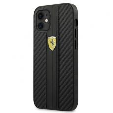 Ferrari - Ferrari Case skal iPhone 12 mini 5,4" OnTrack PU Carbon - Svart