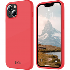 SiGN - SiGN iPhone 15 Mobilskal Liquid Silikon - Röd