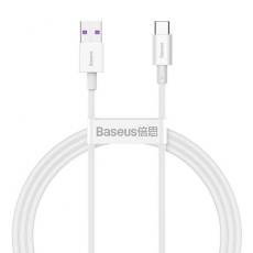 BASEUS - Baseus Superior USB-A till USB-C 66 W Kabel 1 m - Vit