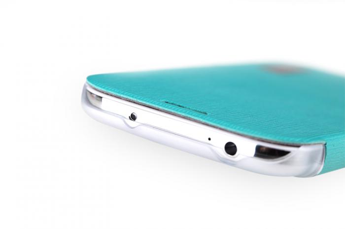 UTGATT4 - Rock Elegant Flip vska till Samsung Galaxy S4 i9500 (Ljus Bl)