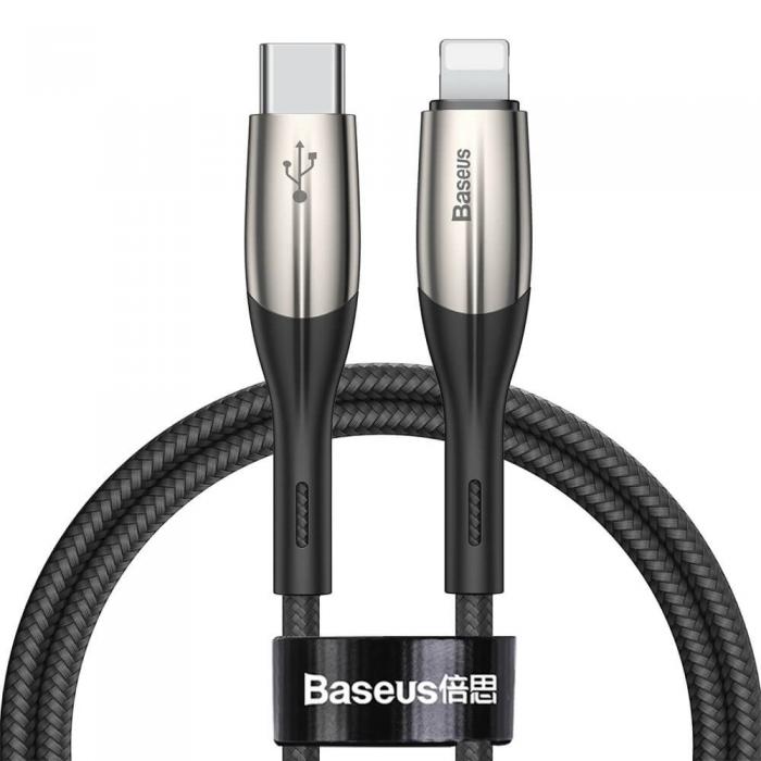 UTGATT5 - Baseus USB Kabel Type C PD/lightning 18W QC 3.0 1m Svart