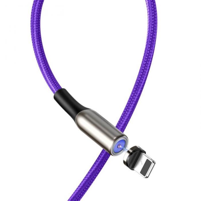 UTGATT5 - Baseus Zinc magnetisk USB Kabel - lightning 2A 1m violet