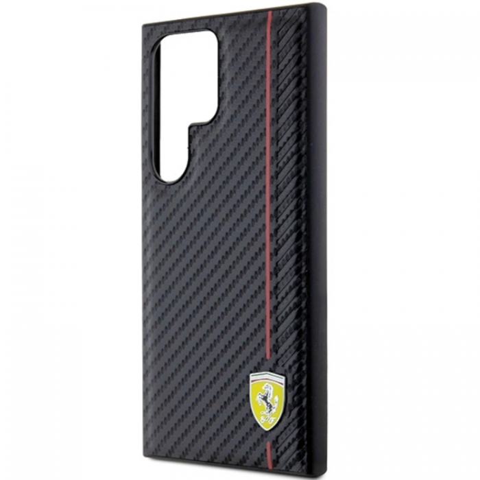 Ferrari - Ferrari Galaxy S24 Ultra Mobilskal Carbon Printed Line - Svart