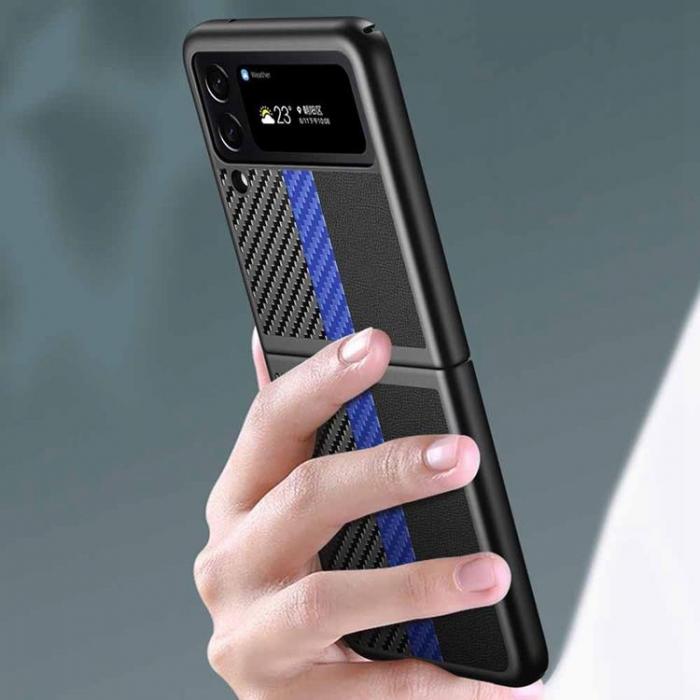 A-One Brand - Galaxy Z Flip 4 Skal Carbon Fiber - Rd