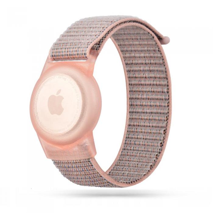 Tech-Protect - Tech-Protect Apple Airtag Armband Nylon - Rosa