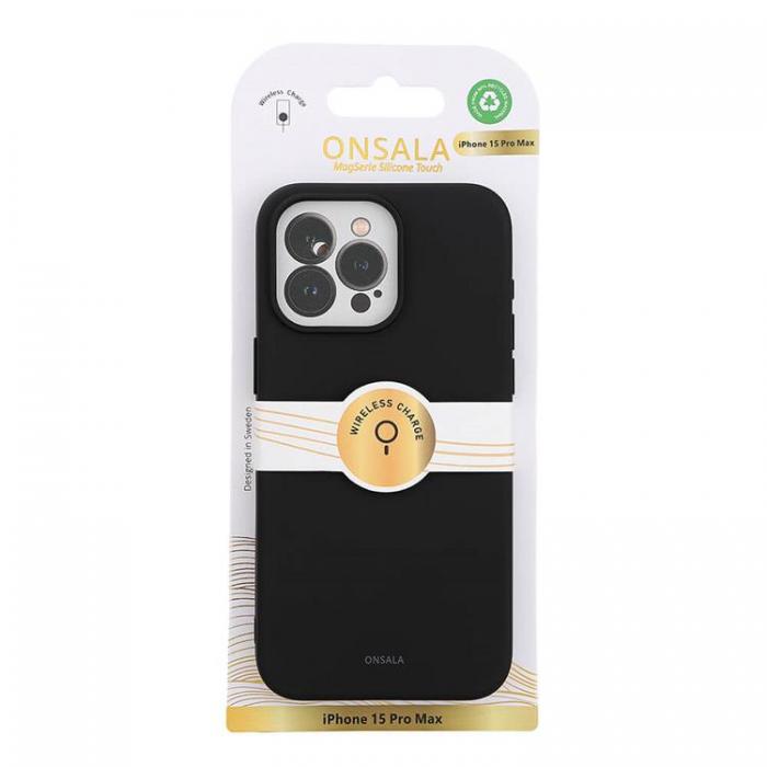 Onsala - Onsala iPhone 15 Pro Mobilskal Magsafe Silikon - Svart