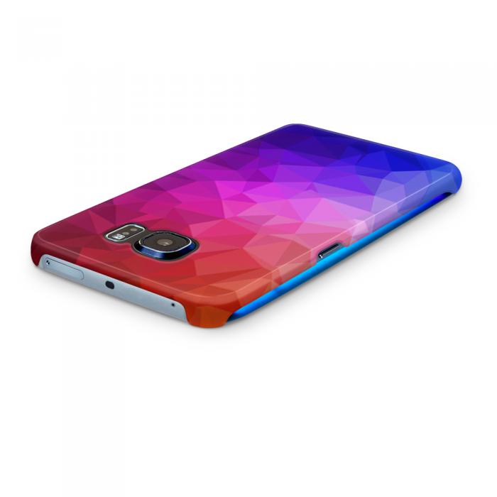 UTGATT5 - Skal till Samsung Galaxy S6 Edge - Polygon - Bl/Lila/Rd