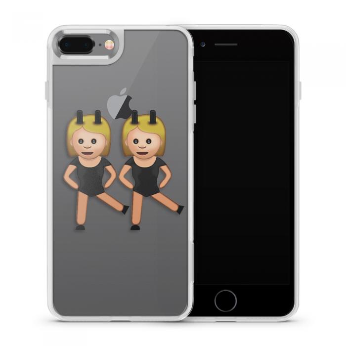 UTGATT5 - Fashion mobilskal till Apple iPhone 8 Plus - Emoji Dancing Girls