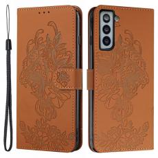 A-One Brand - Tiger Flower Plånboksfodral till Galaxy S21 - Brun