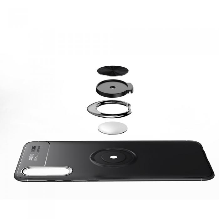 A-One Brand - Magnet Ring Flexicase Skal till Samsung Galaxy A50 - Svart