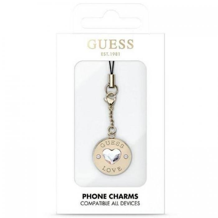 Guess - Guess Mobilrem Heart Diamond Charm med Rhinestones
