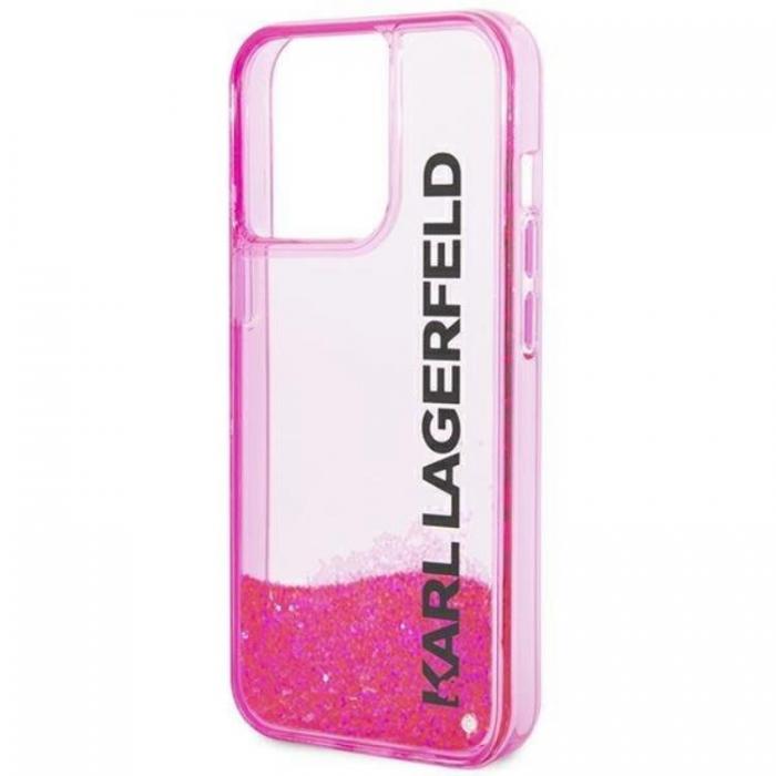 KARL LAGERFELD - Karl Lagerfeld iPhone 14 Pro Max Skal Liquid Glitter Elong - Rosa