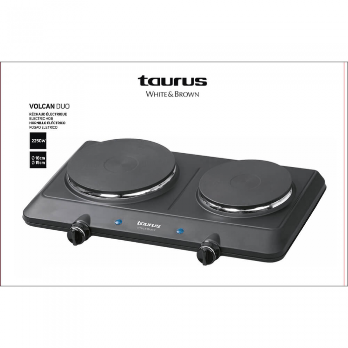 Taurus - TAURUS Elektrisk Kokplatta Dubbel 2250W