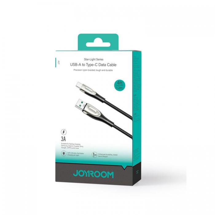 Joyroom - Joyroom USB-A till USB-C Kabel (1.2m) Pioneer Series - Svart