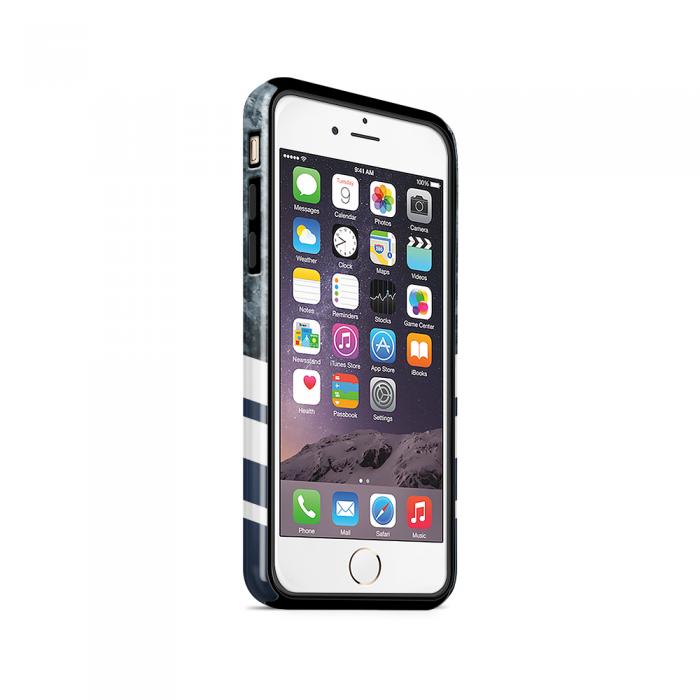 UTGATT5 - Tough mobilskal till Apple iPhone 6(S) Plus - Marble Navy